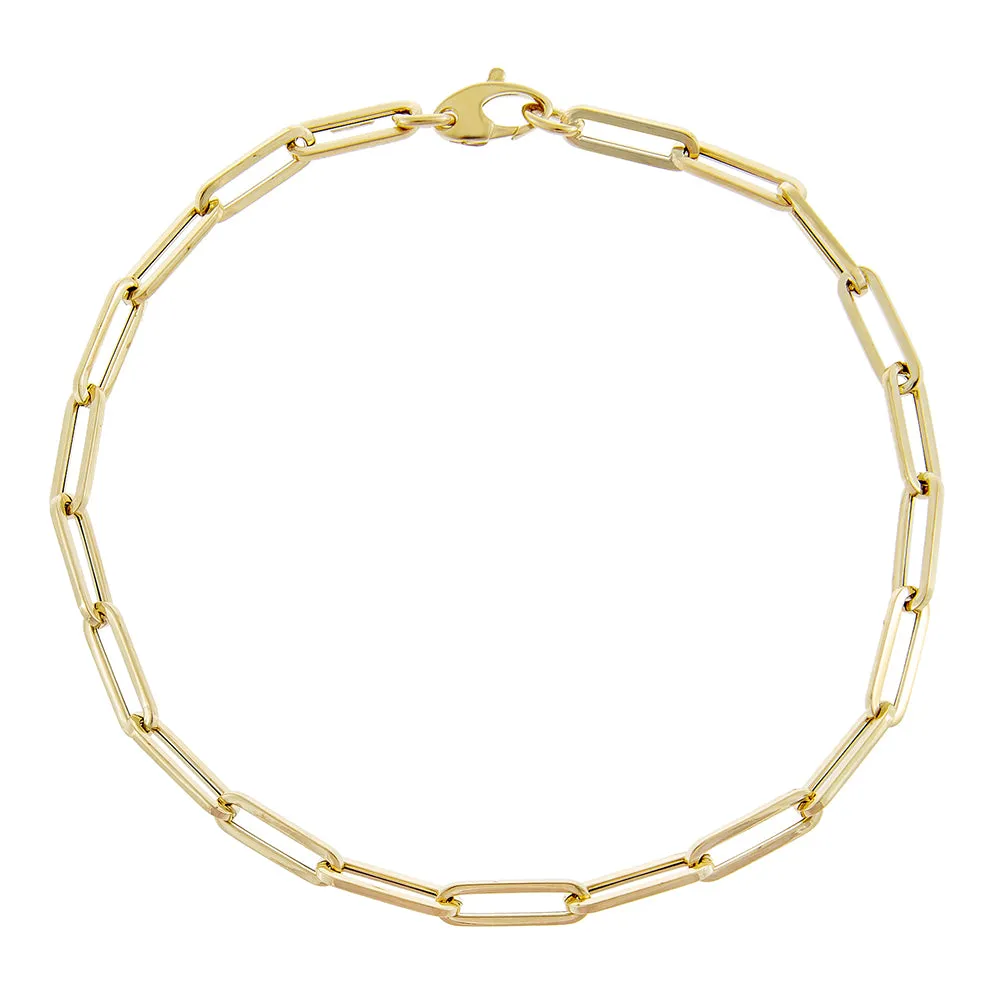 Paperclip Chain Anklet 14K