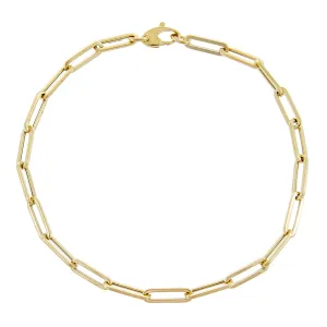 Paperclip Chain Anklet 14K