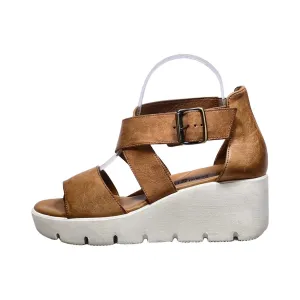 Paul Green Wedge Sandals Leather Brown Colour For Women