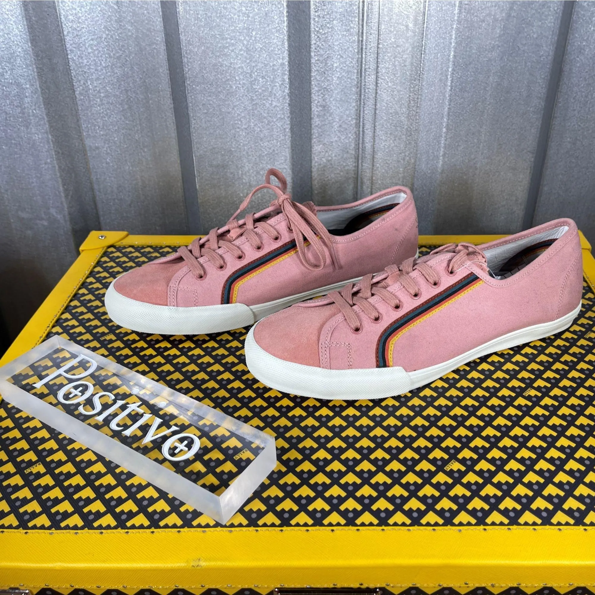 Paul Smith NEL03 Nelson Pink Sneakers DISPLAY w/ Replacement Box