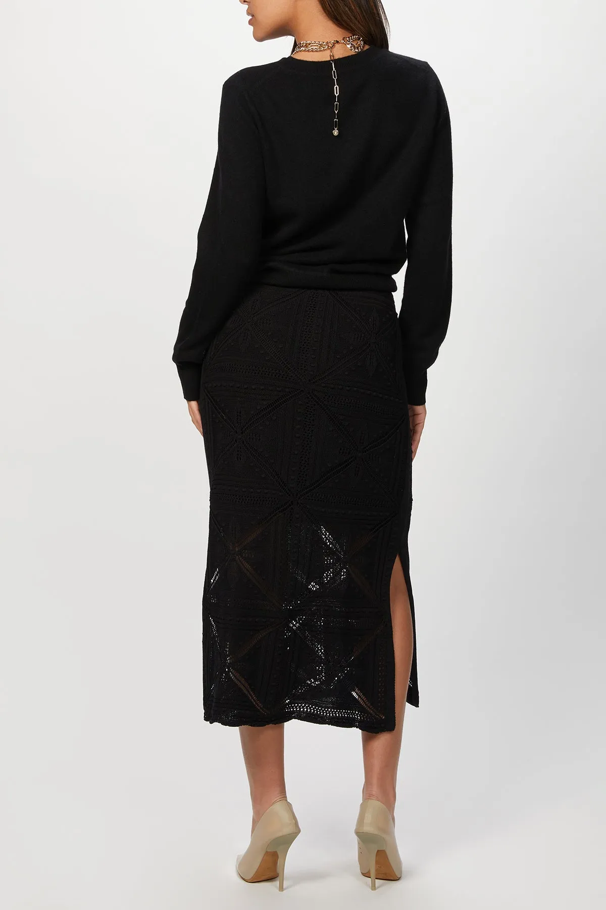 PENCIL MIDI SKIRT