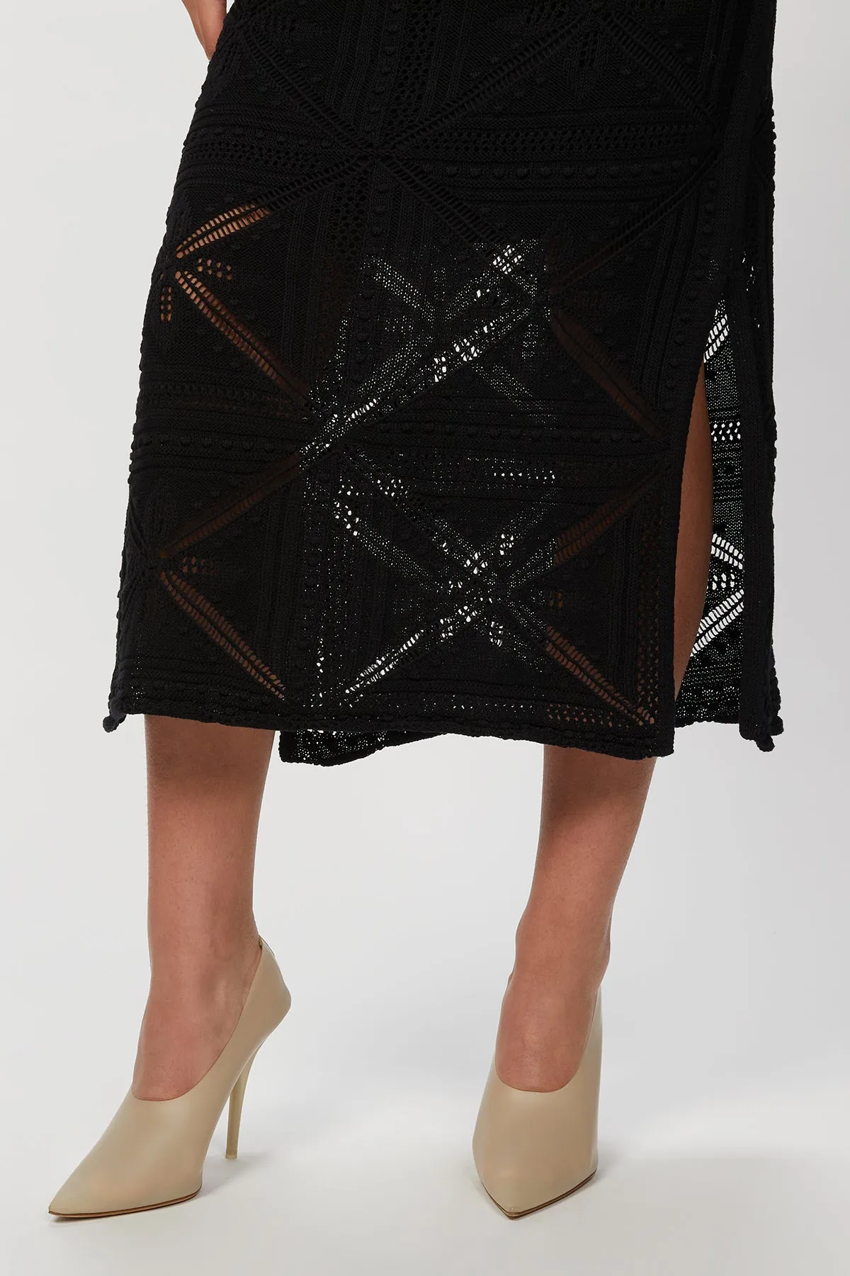 PENCIL MIDI SKIRT