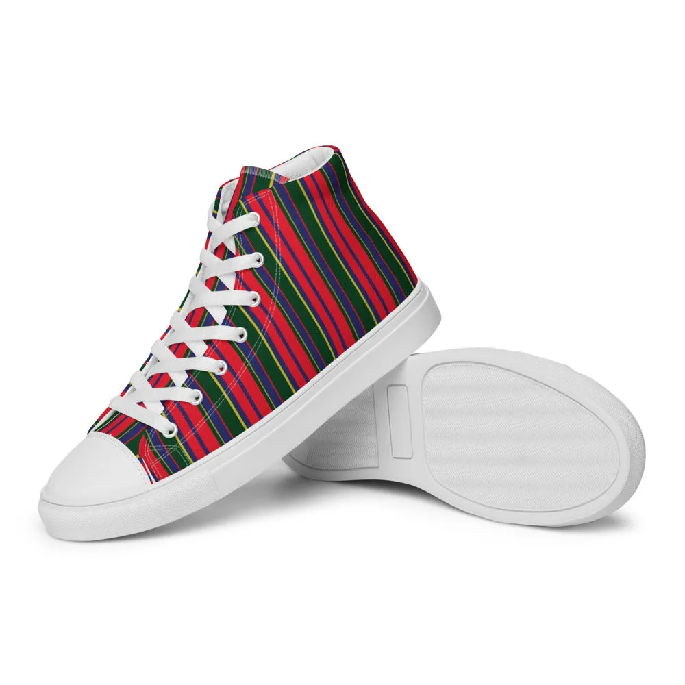 Polo Pony Carib Print High Top Canvas Shoes