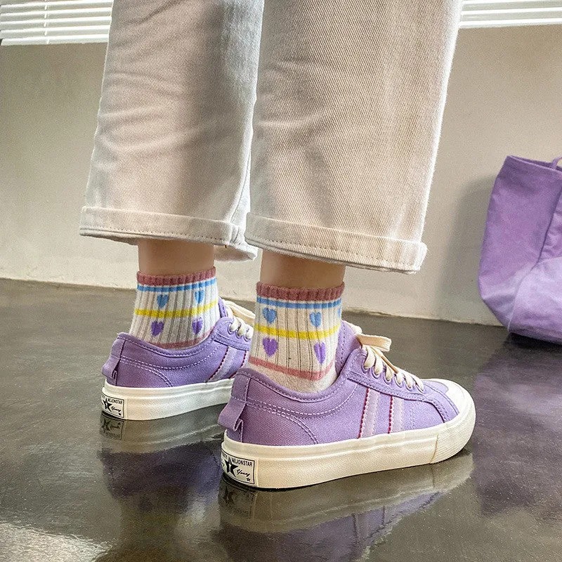 PURPLE CANVAS SHOES UB3386