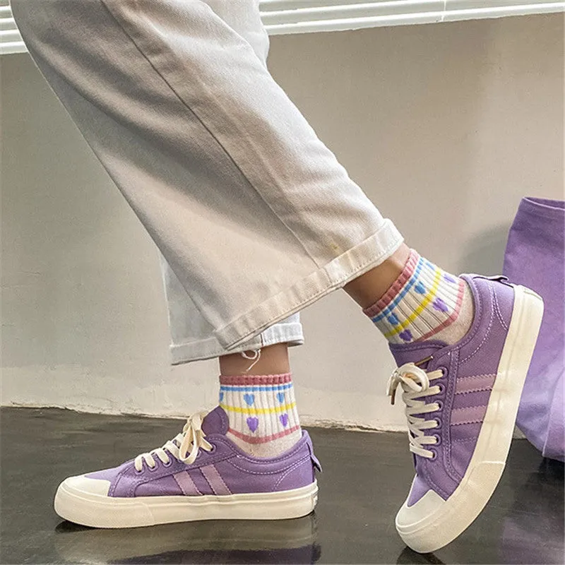 PURPLE CANVAS SHOES UB3386
