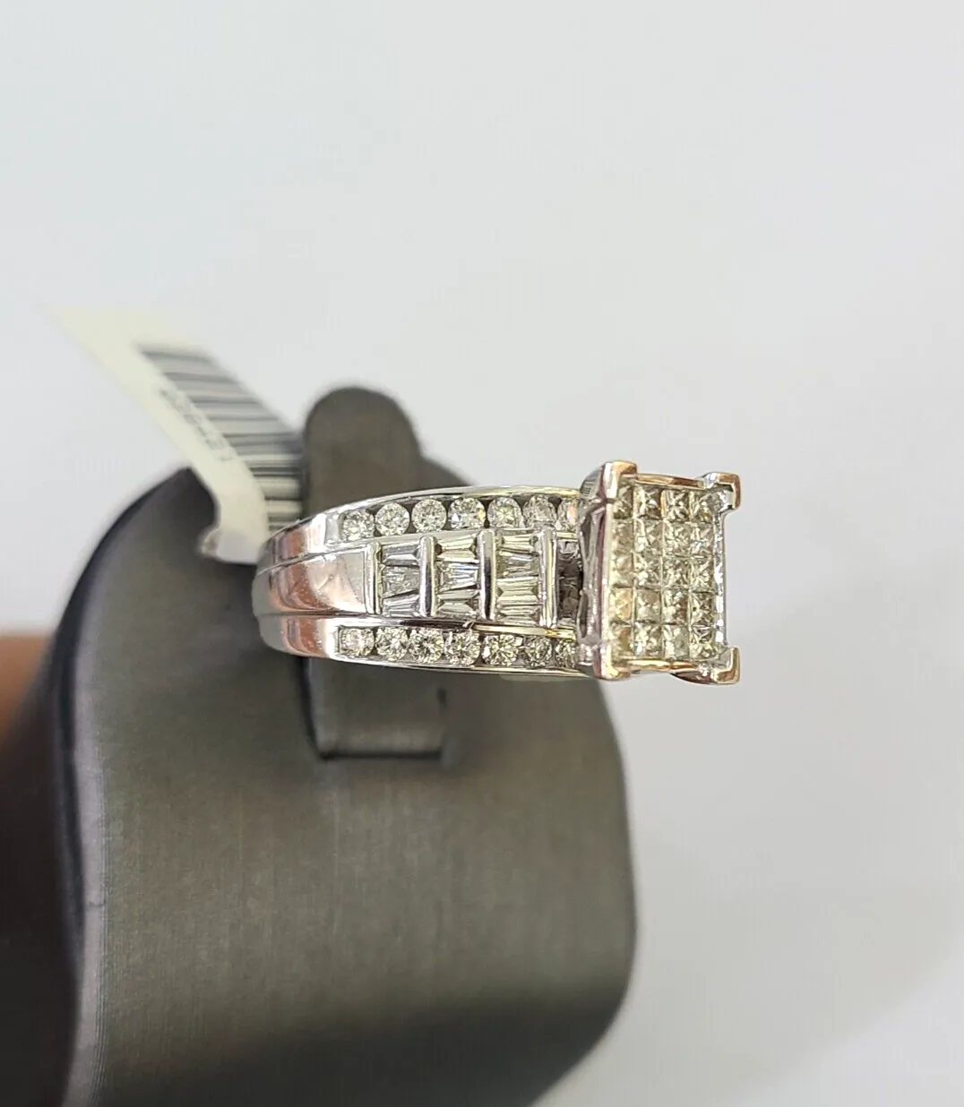 REAL 14k White Gold Diamond Ring Size 10 Wedding Casual Ring Mens Genuine