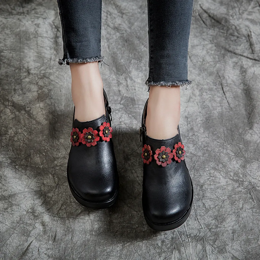 Retro Leather Casual Women's Shoes | Gift Shoes
