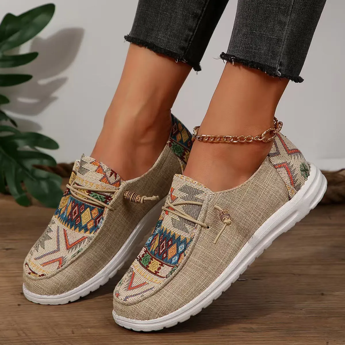 Round Toe Flat Slip-Ons