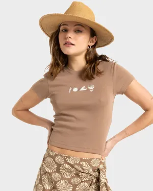 Roxy Beach Love SS Tee - Portabella