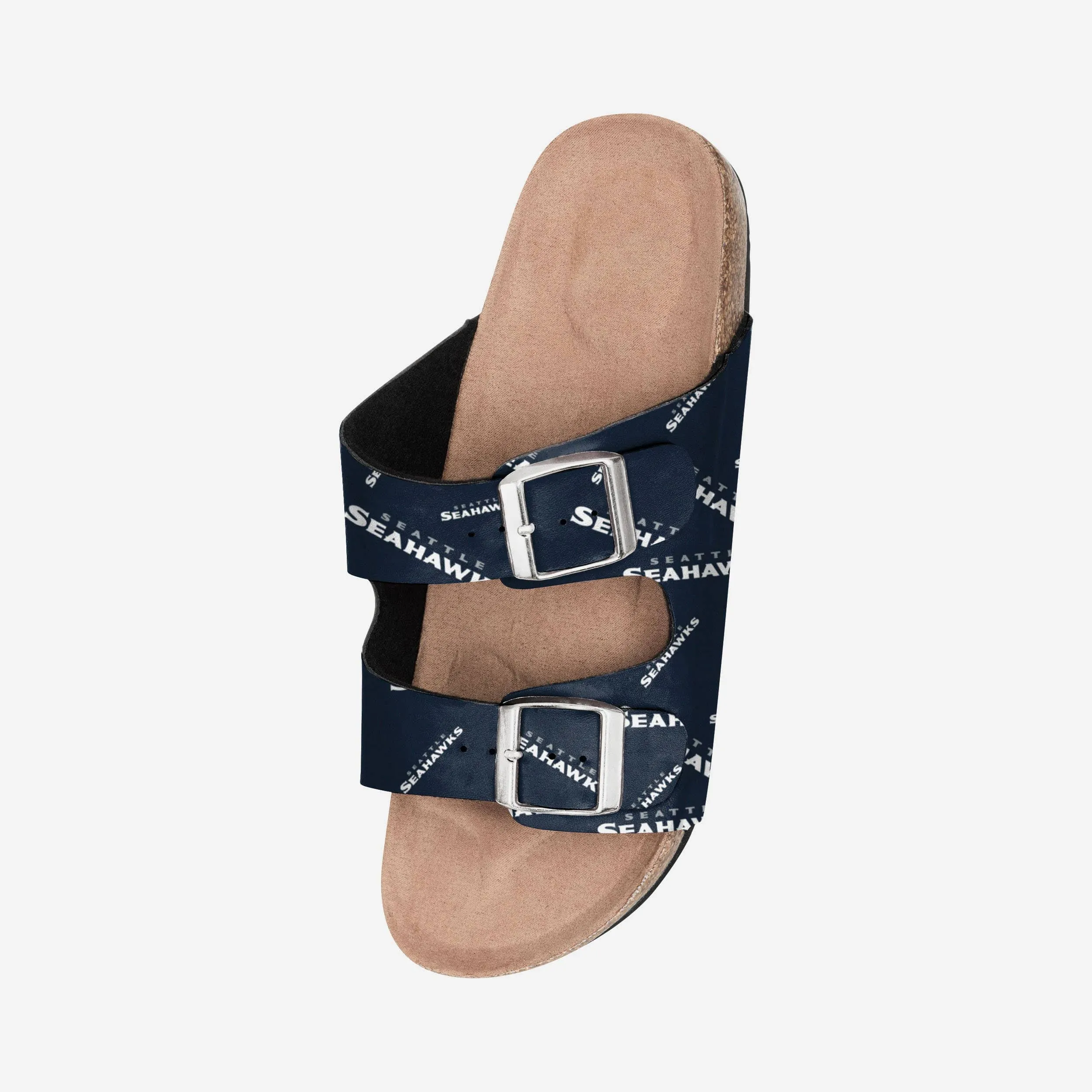 Seattle Seahawks Womens Mini Print Double Buckle Sandal