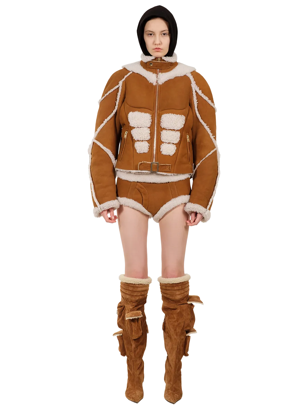 Shearling Warped Toe Boot