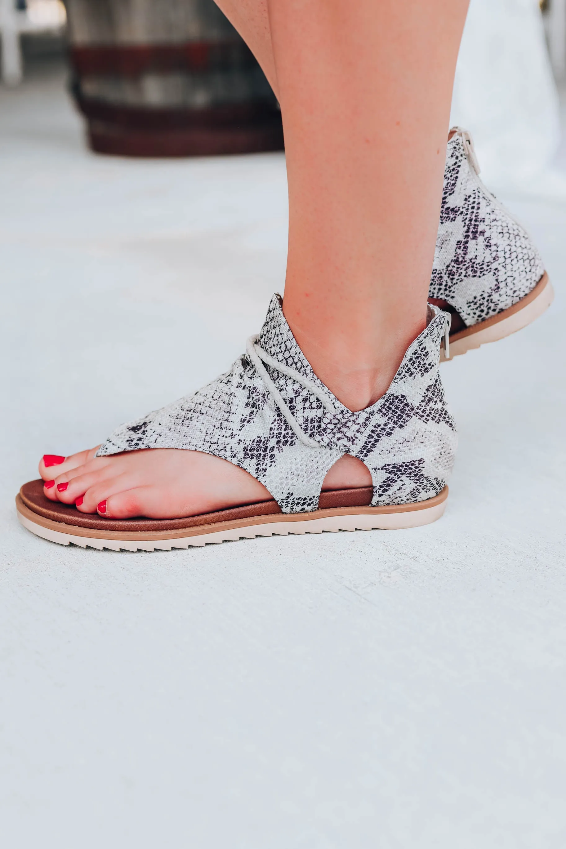 Sousanna Snakeskin Sandal