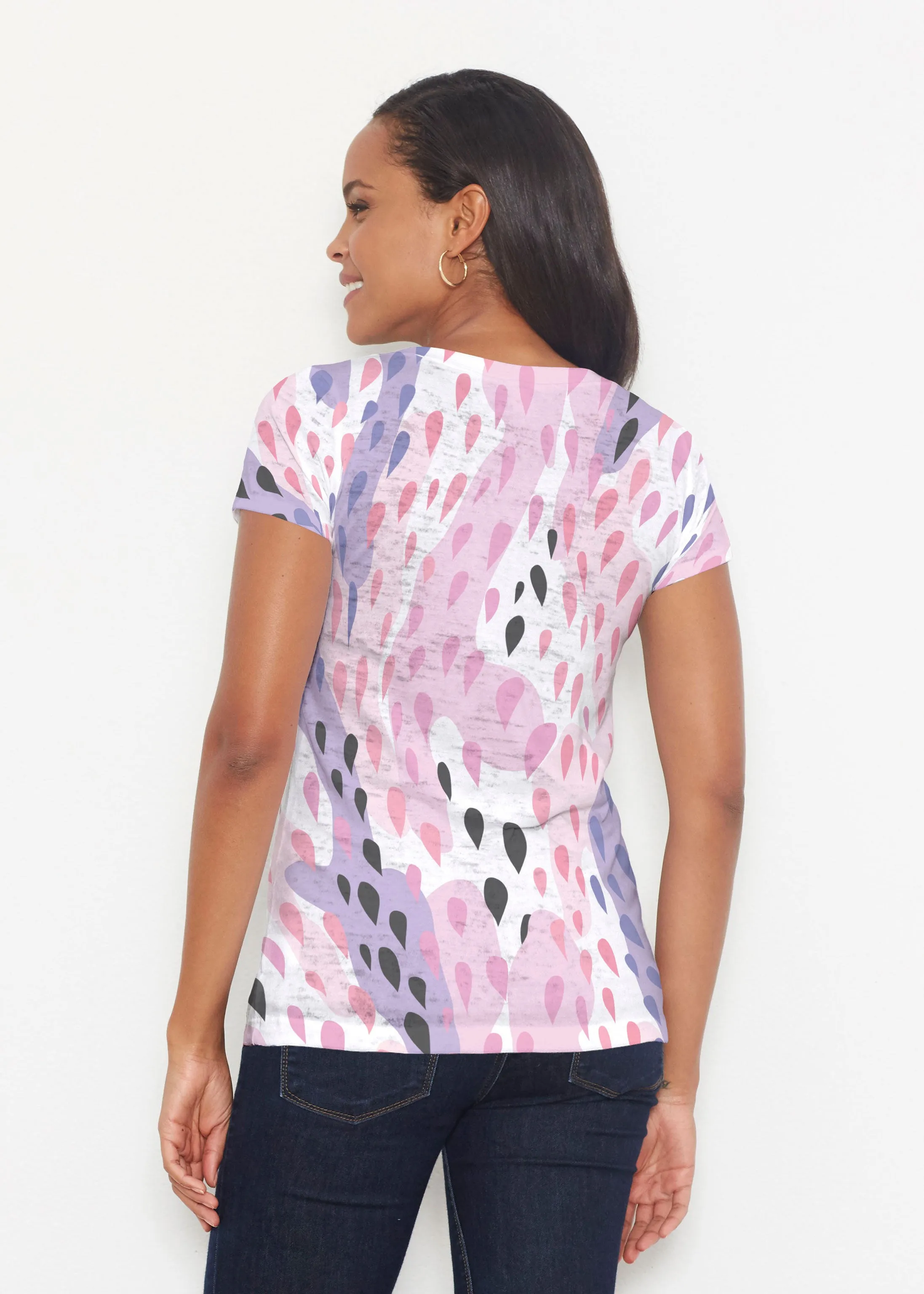 Spring Rain (14268) ~ Short Sleeve Scoop Shirt