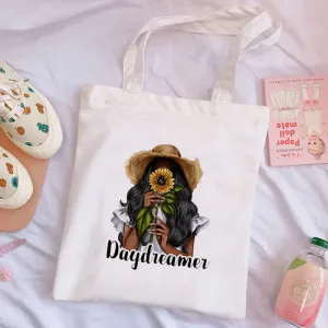 Sunflower White Canvas Bag A