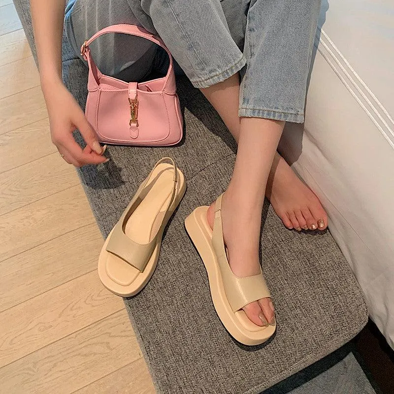 Super Fire Thick-soled Roman Shoes Flat Beach Shoes