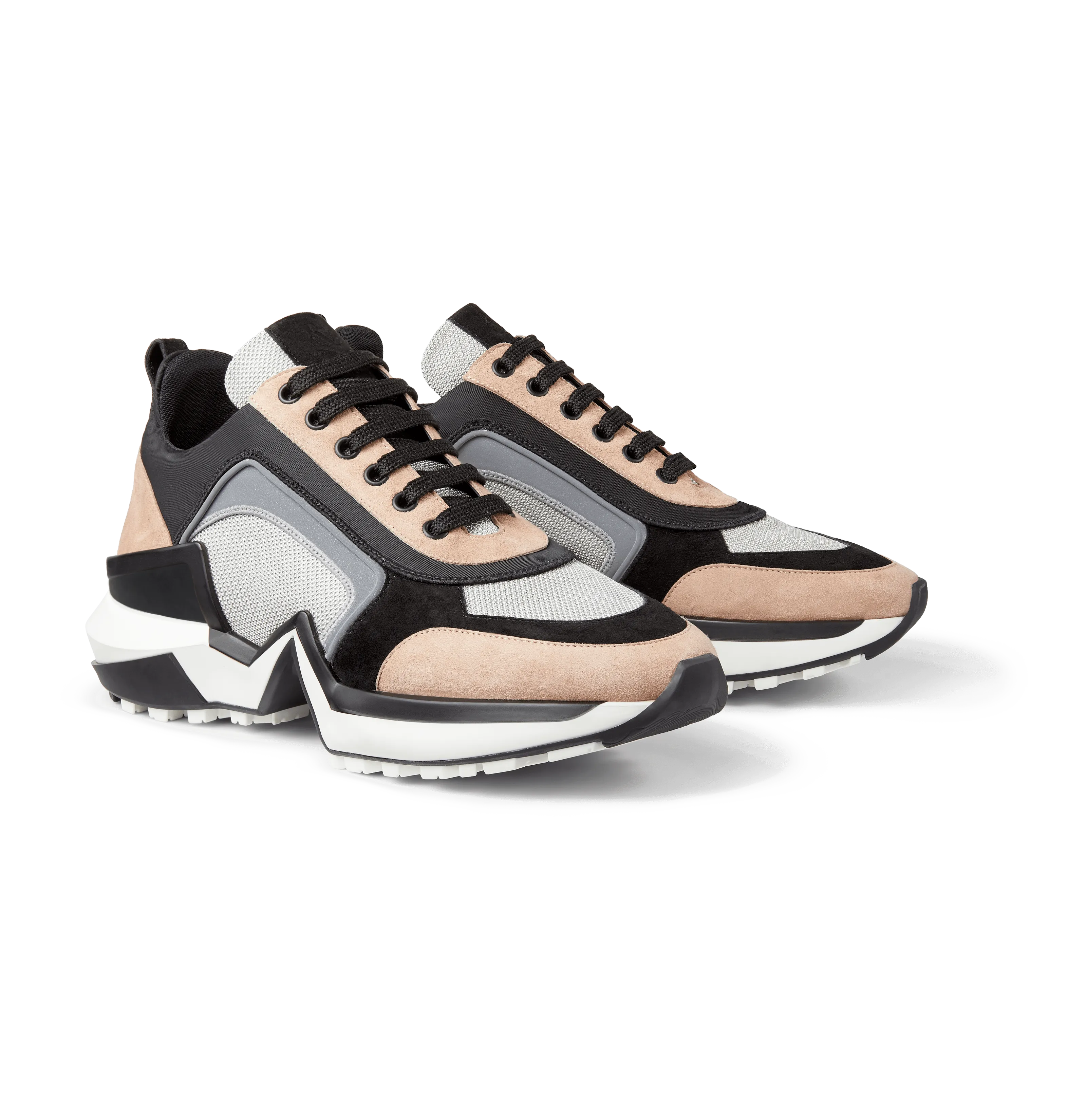 Tan and Silver Suede 4.0 Sneakers