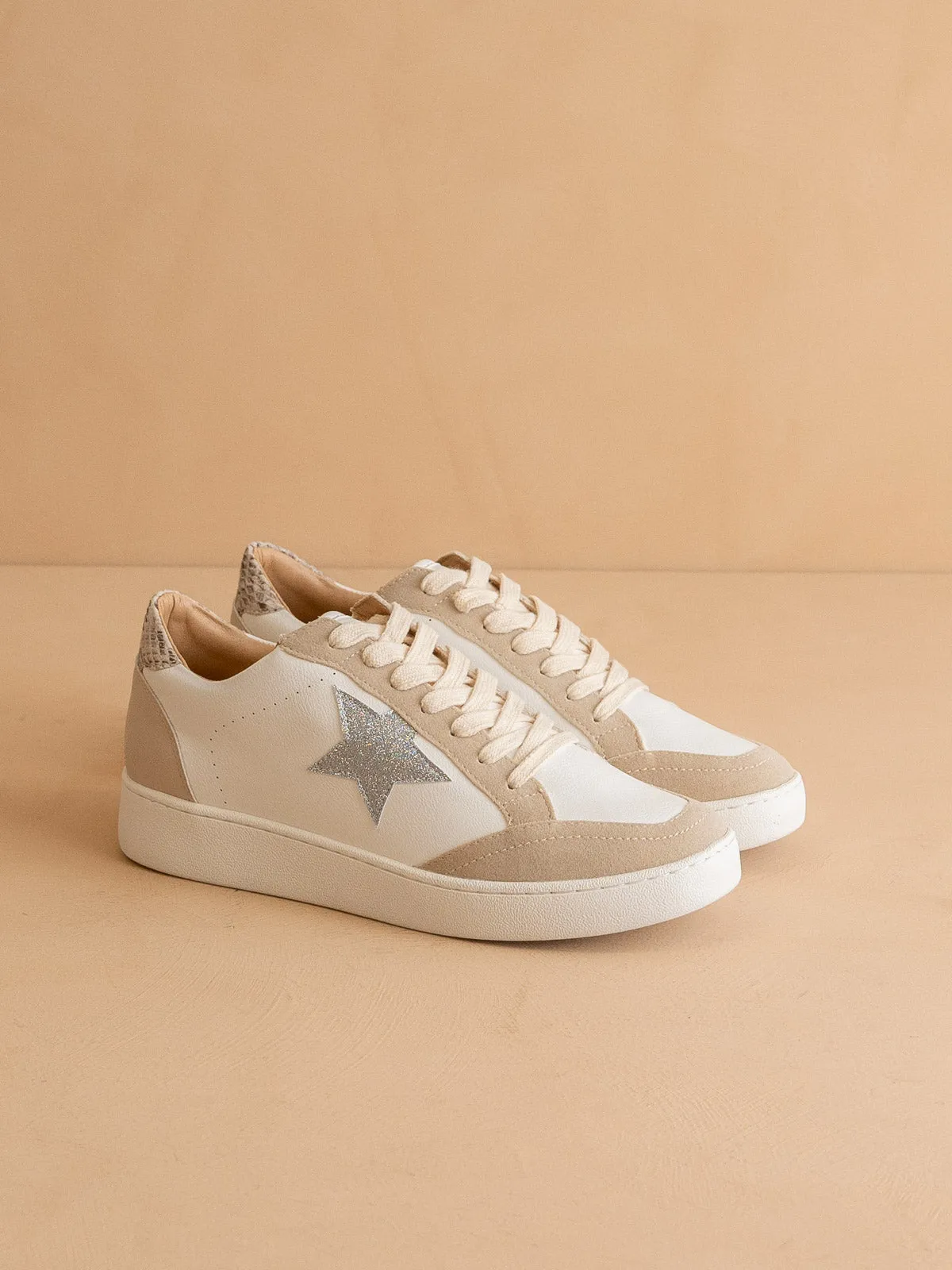 The Irene | Taupe Calfhide Star Sneaker