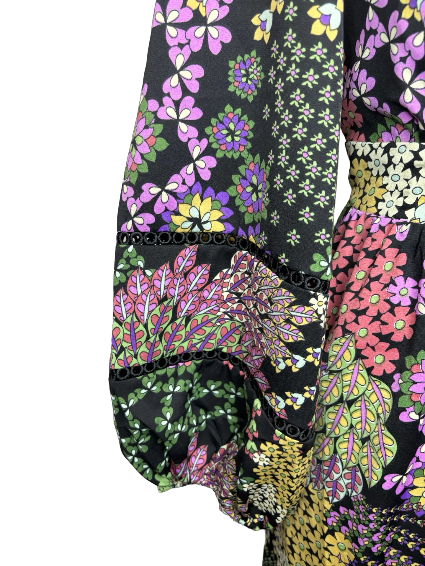 Trim Cinch Waist Dress Garden Party