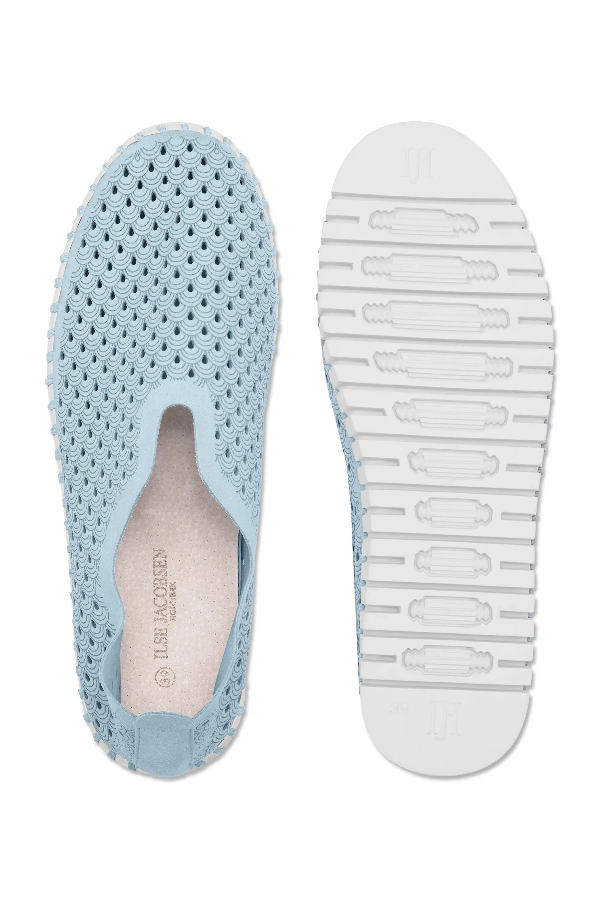 Tulip 139 Perforated Slip-On Sneaker in Ash Blue