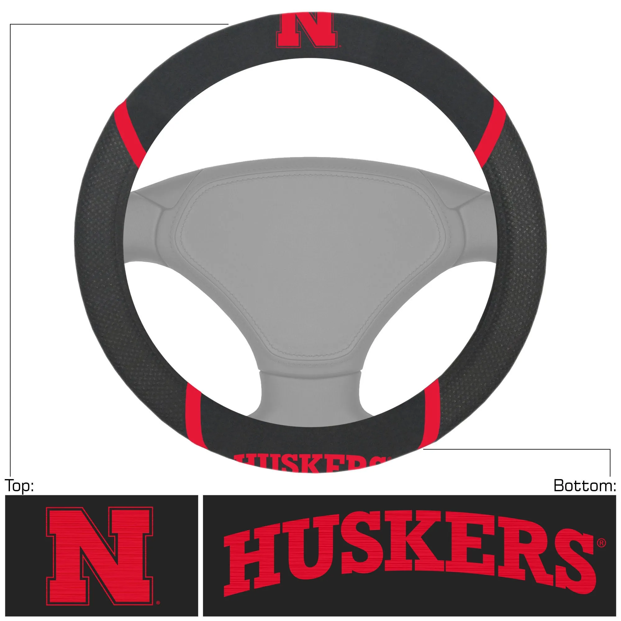 University of Nebraska Steering Wheel Cover