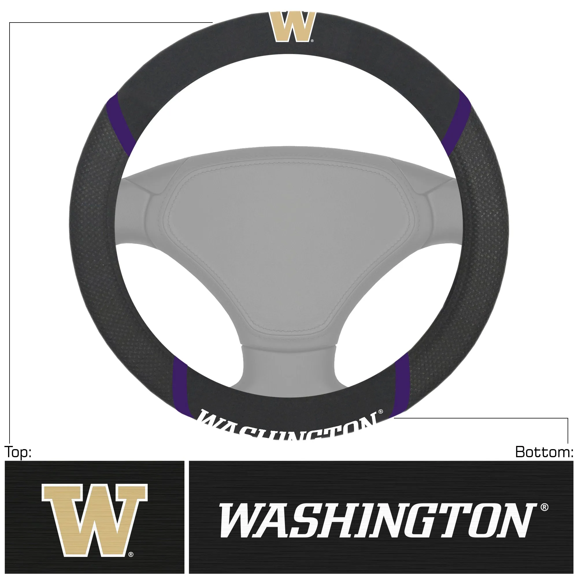 University of Washington Steering Wheel Cover