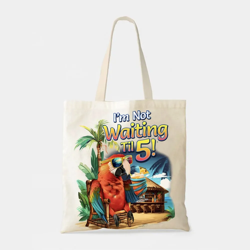 Vacation Parrot Letters Seaside Casual Tote Bag
