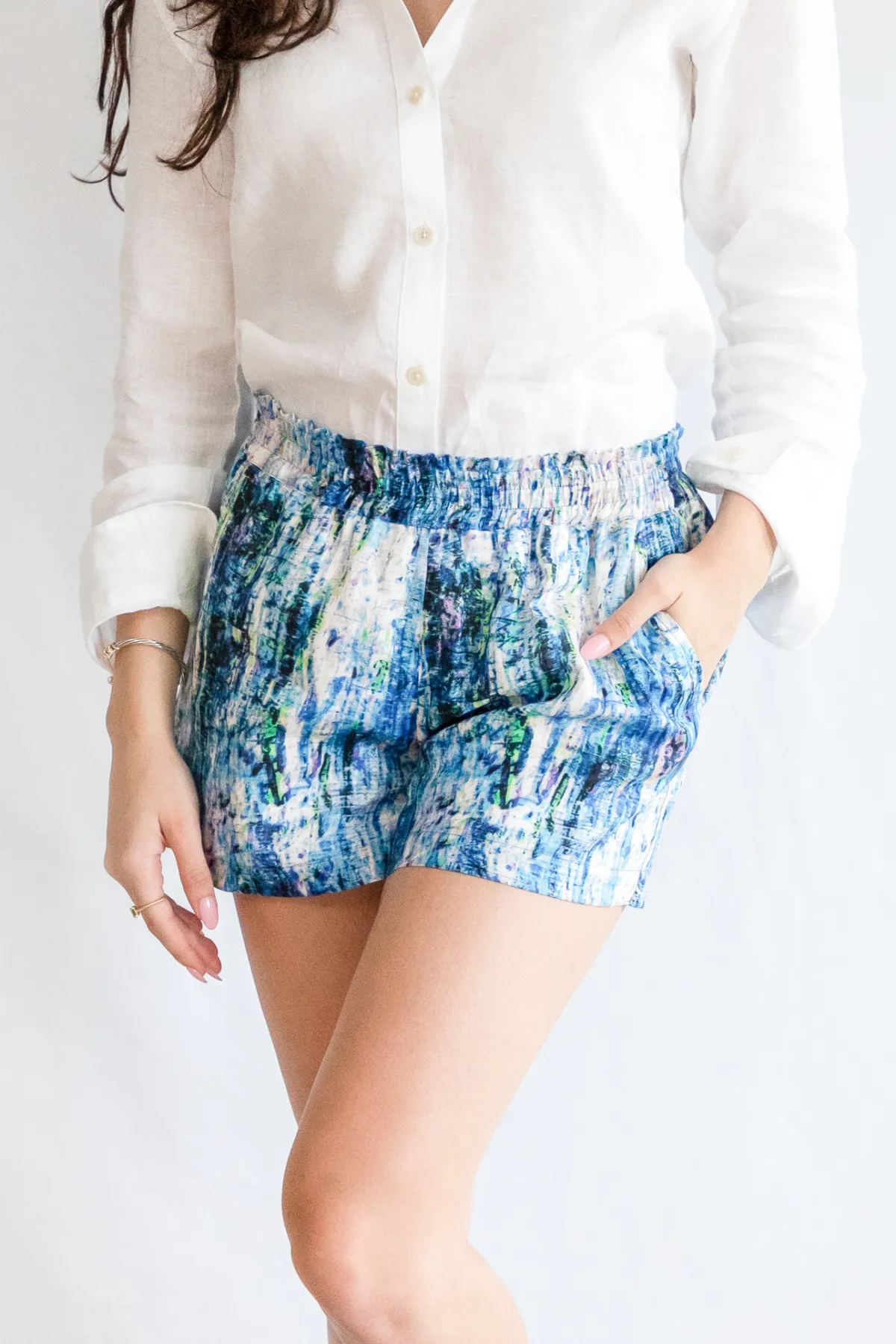 Venice Linen Short - Blue Wave