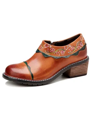 Vintage Handmade Leather Fashion Flat Shoes