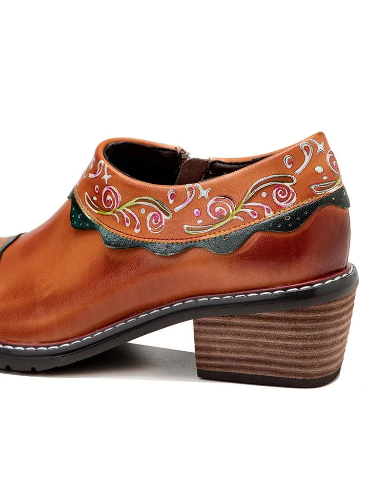 Vintage Handmade Leather Fashion Flat Shoes