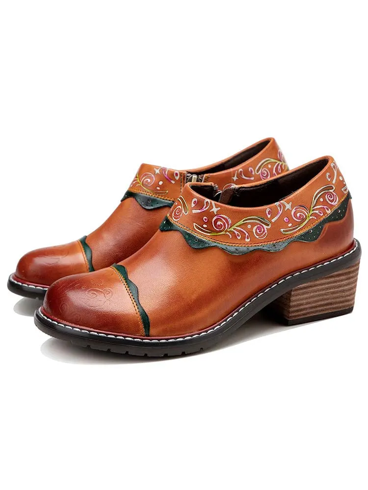 Vintage Handmade Leather Fashion Flat Shoes