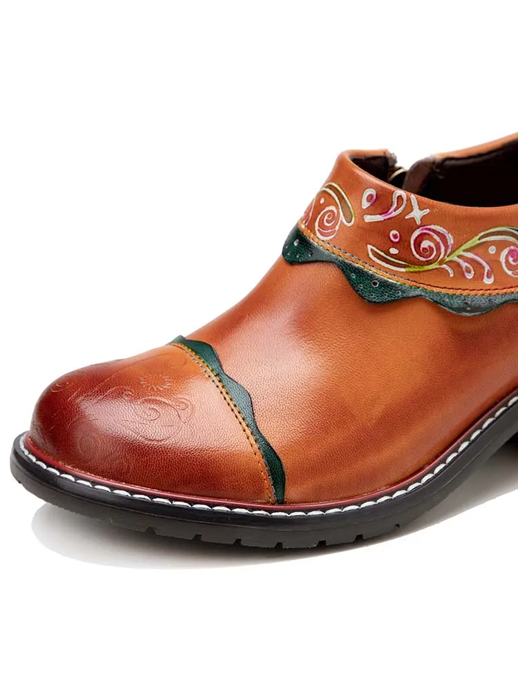 Vintage Handmade Leather Fashion Flat Shoes
