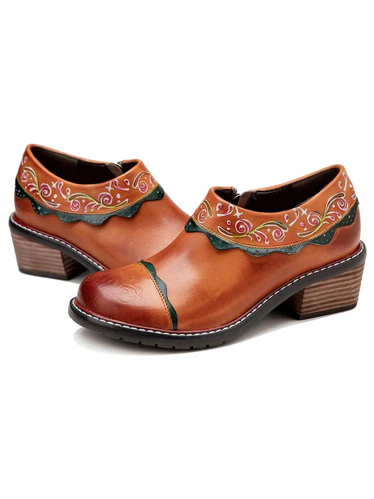 Vintage Handmade Leather Fashion Flat Shoes