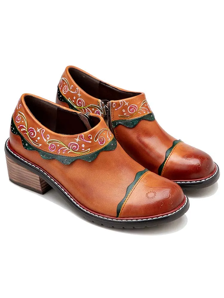 Vintage Handmade Leather Fashion Flat Shoes