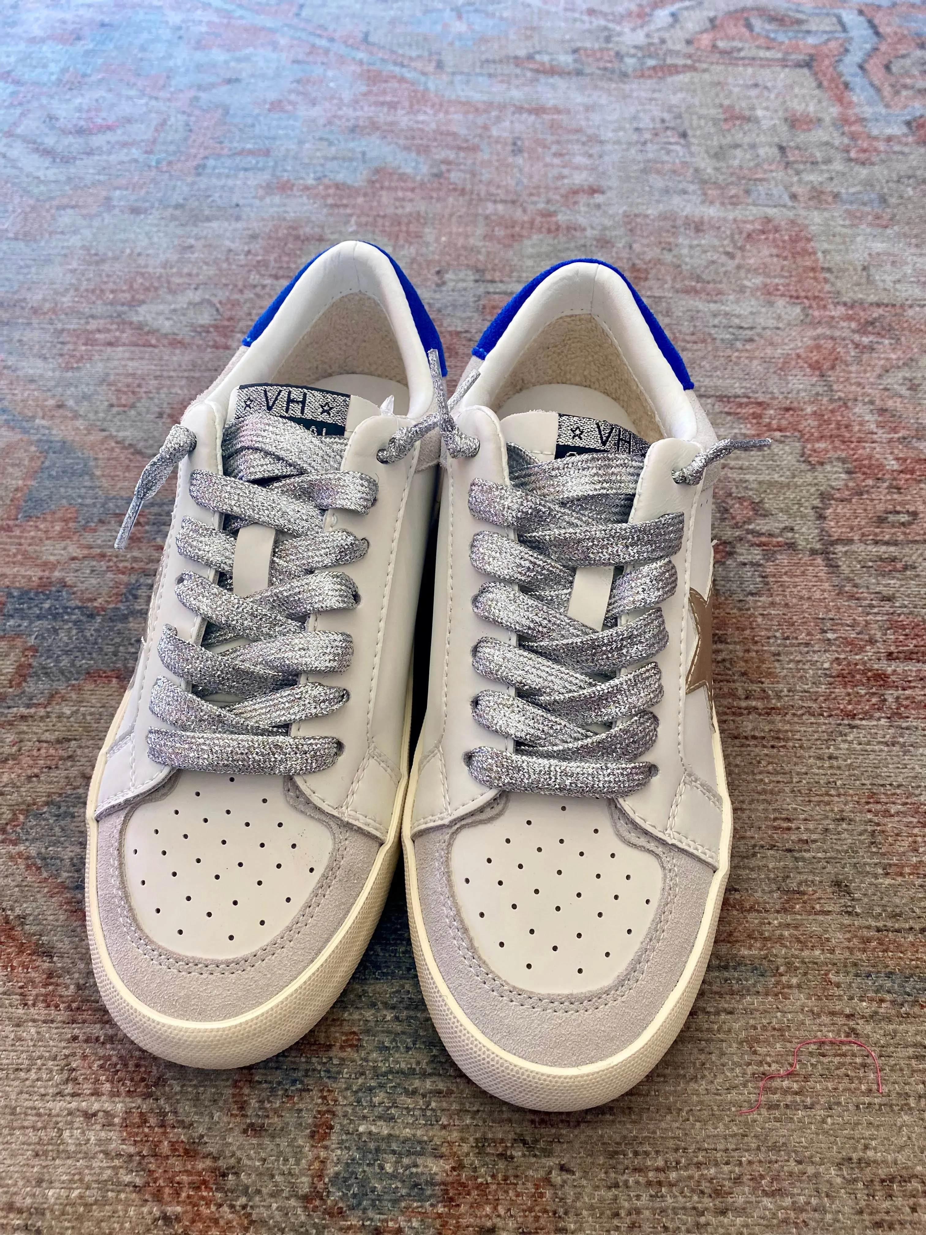 VINTAGE HAVANA Silver lace Blue Suede