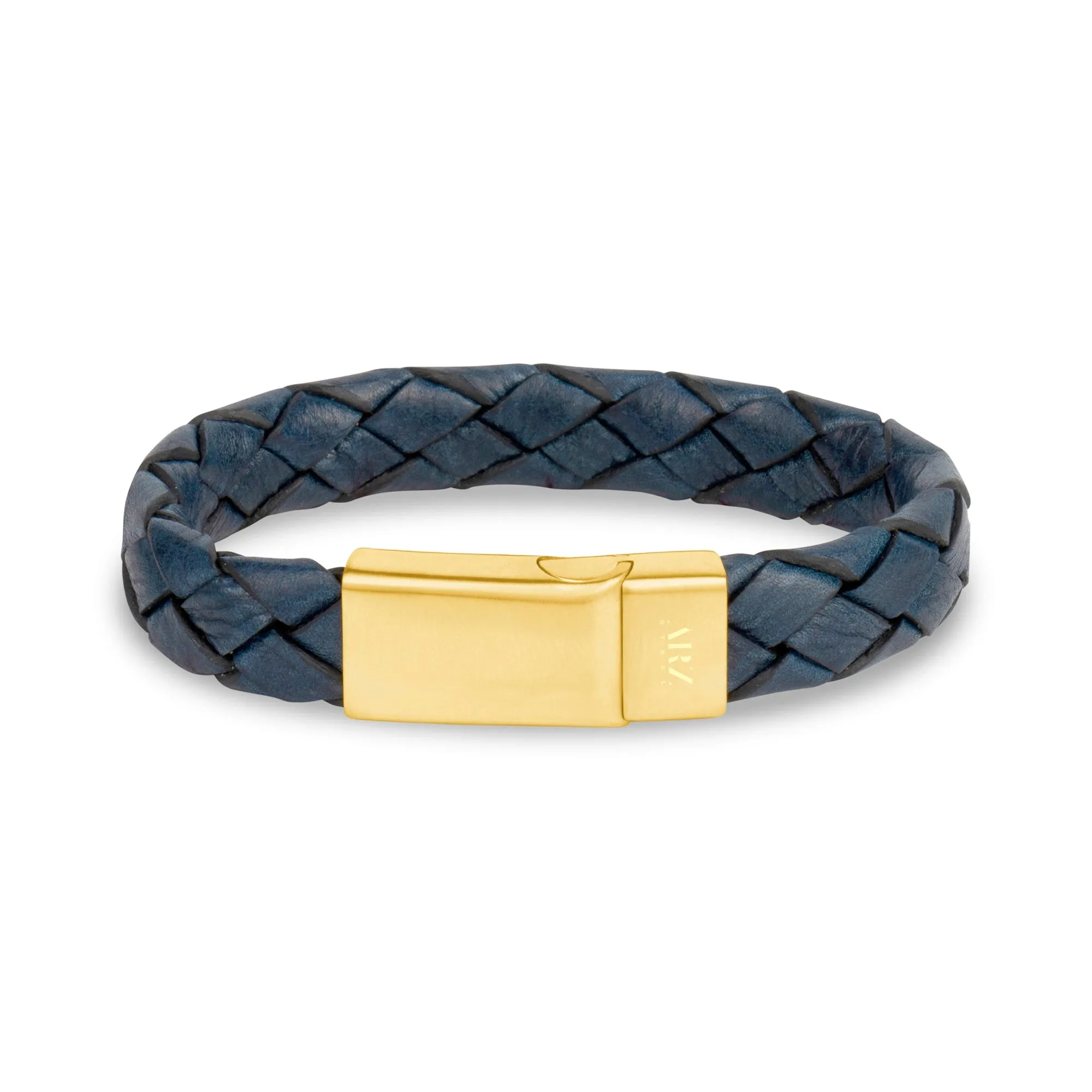 Vintage Rustic Blue Leather Bracelet