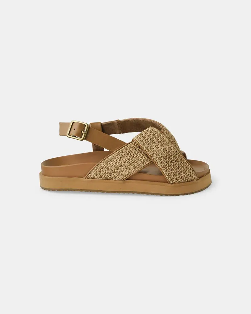 Walnut Melbourne - Mya Sandal - Tan Woven