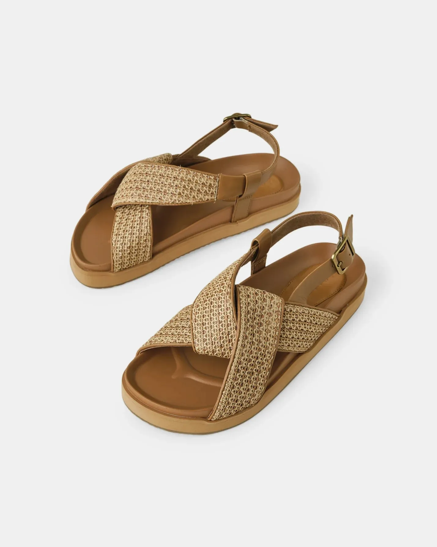 Walnut Melbourne - Mya Sandal - Tan Woven