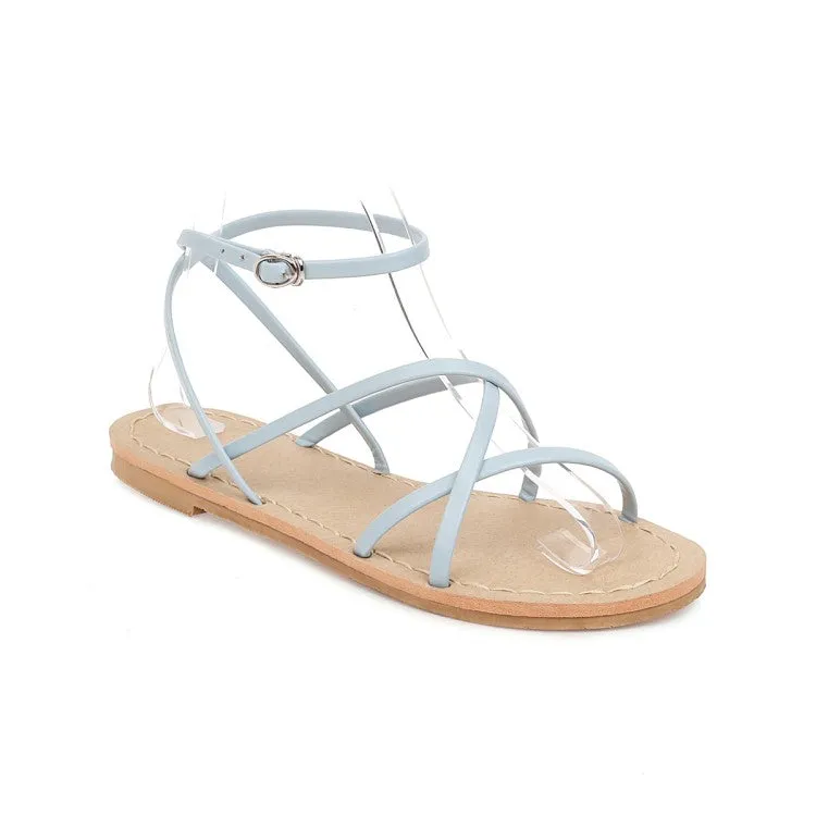 Women's's Cross Strap Flat Sandals