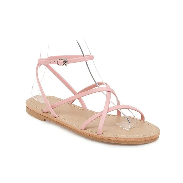 Women's's Cross Strap Flat Sandals
