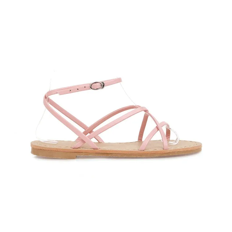 Women's's Cross Strap Flat Sandals