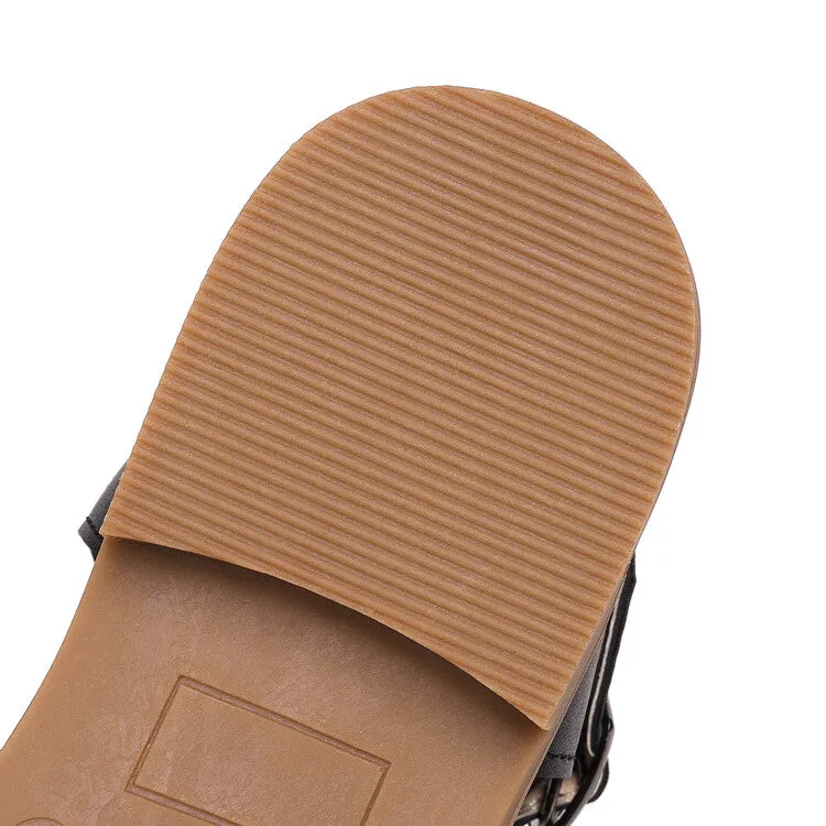 Women's's Lolita Round Toe Hollow Out Flat Sandals
