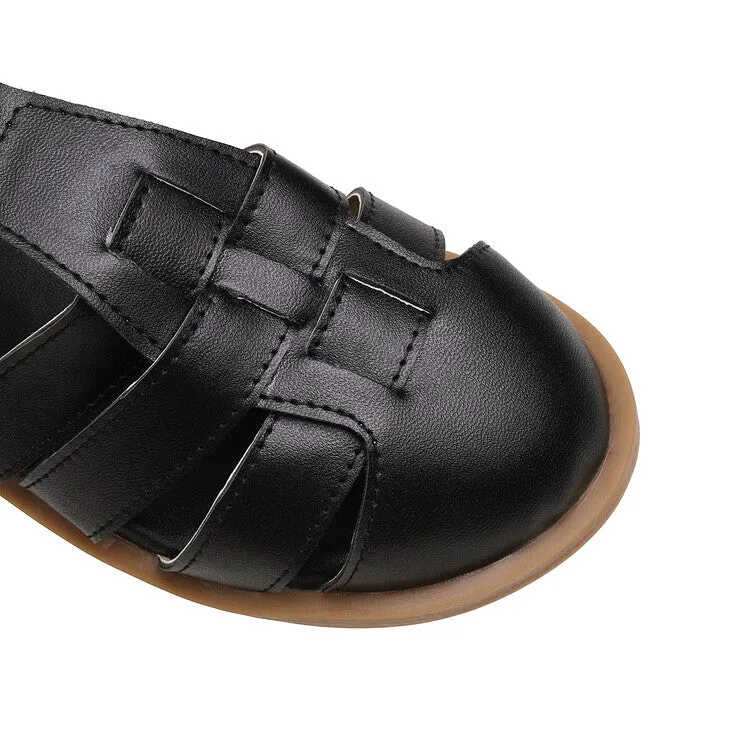 Women's's Lolita Round Toe Hollow Out Flat Sandals