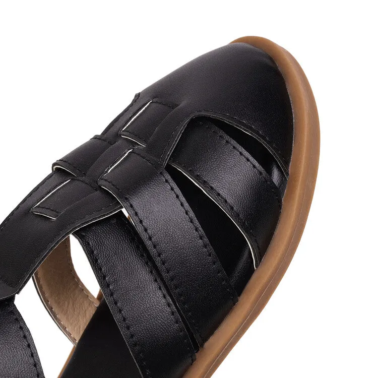Women's's Lolita Round Toe Hollow Out Flat Sandals