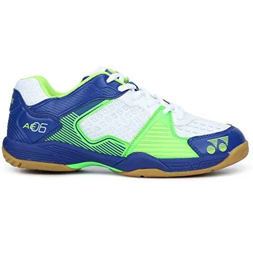 Yonex All New Badminton Non-Marking Shoes, White/Royal Blue/Green - 10 UK